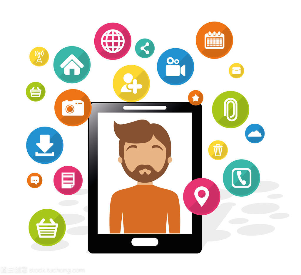 智能手机上的社交媒体应用 连接世界的数字桥梁